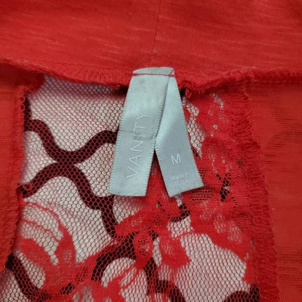 Vanity Medium Red 3/4 Sleeve Open Fronnt Cardigan Cover